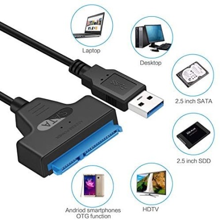 Câble adaptateur convertisseur USB 3.0 vers SATA pour disque dur 2