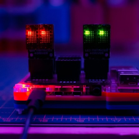 Carte breakout avec matrices LED 5x7 prémontées