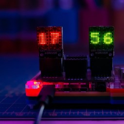 Carte breakout avec matrices LED 5x7 prémontées