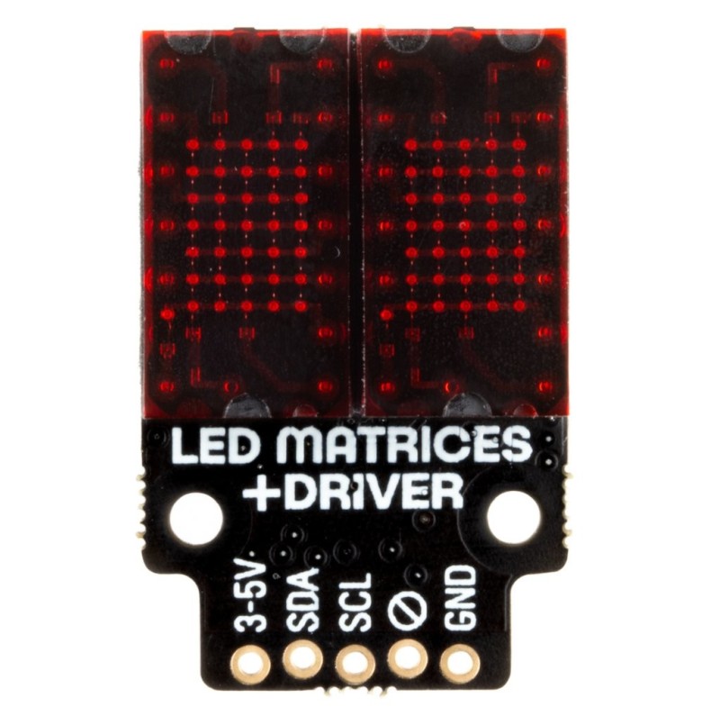 Carte breakout avec matrices LED 5x7 prémontées