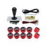 Pack joystick arcade black red