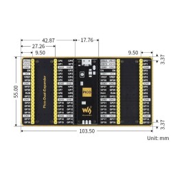 Carte d'extension double GPIO (Dual Expander) pour Raspberry Pi Pico