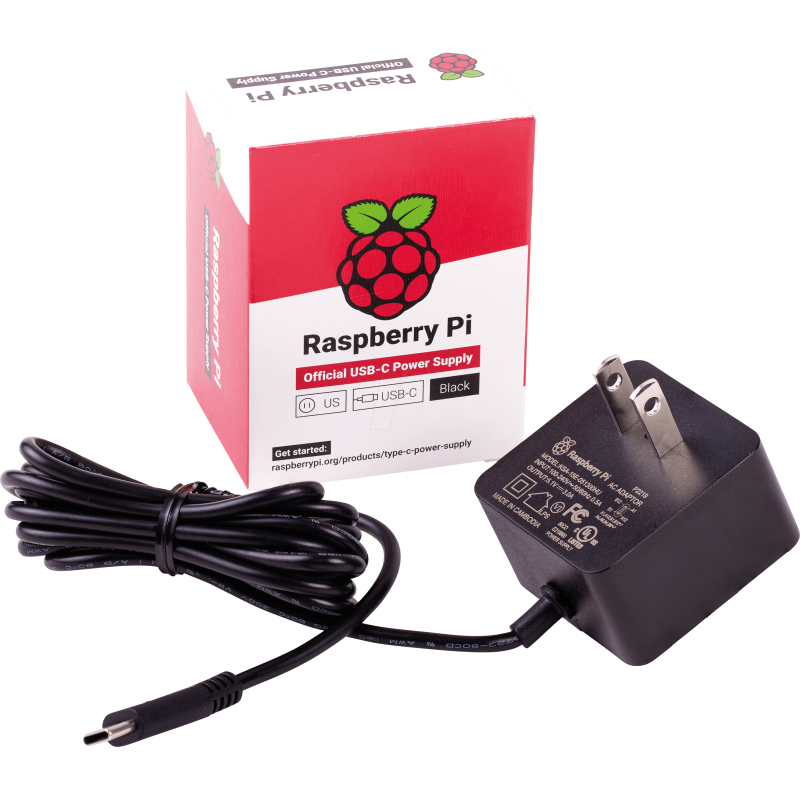 Alimentation officielle 27 W Type-C pour Raspberry Pi 5 prise UK