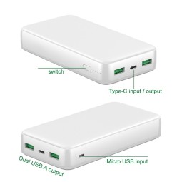 Batterie externe 20000mAh PD 3.0 / QC 4.0