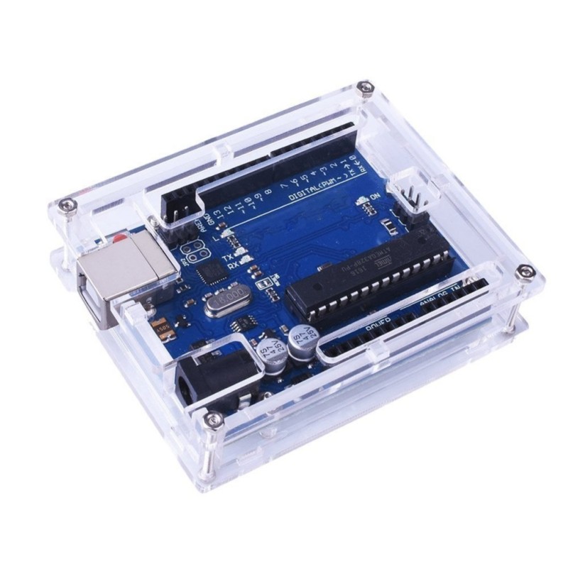 Boitier Acrylique transparent pour Arduino UNO Rev3