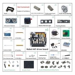 Robot WiFi pour Raspberry Pi 4/3B, B+ RaspTank Pro