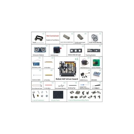 Robot WiFi pour Raspberry Pi 4/3B, B+ RaspTank Pro