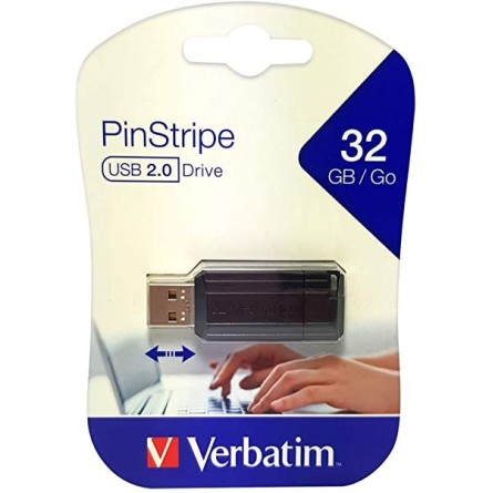 Micro-clé USB 2.0 rétractable Verbatim PinStripe
