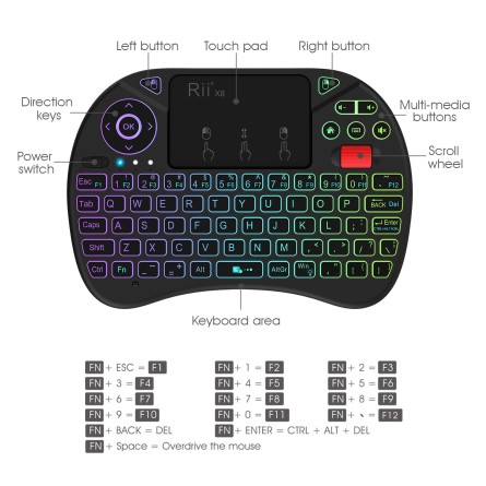 Rii mini X8 AZERTY