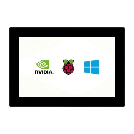 Monitor de pantalla táctil con funda, pantalla ROADOM Raspberry Pi de 10.1  pulgadas, IPS FHD 1024 × 600, táctil sensible y suave, altavoces integrados