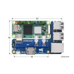 Adaptateur pour Raspberry Pi Zero vers Pi 3 B/B+