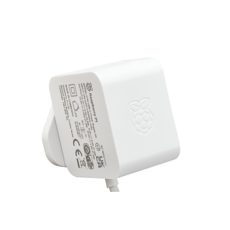 Bloc d'alimentation Raspberry Pi 27W USB-C couleur blanc