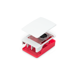 Boîtier officiel pour Raspberry Pi 5 avec ventilateur de couleur blanc et rose