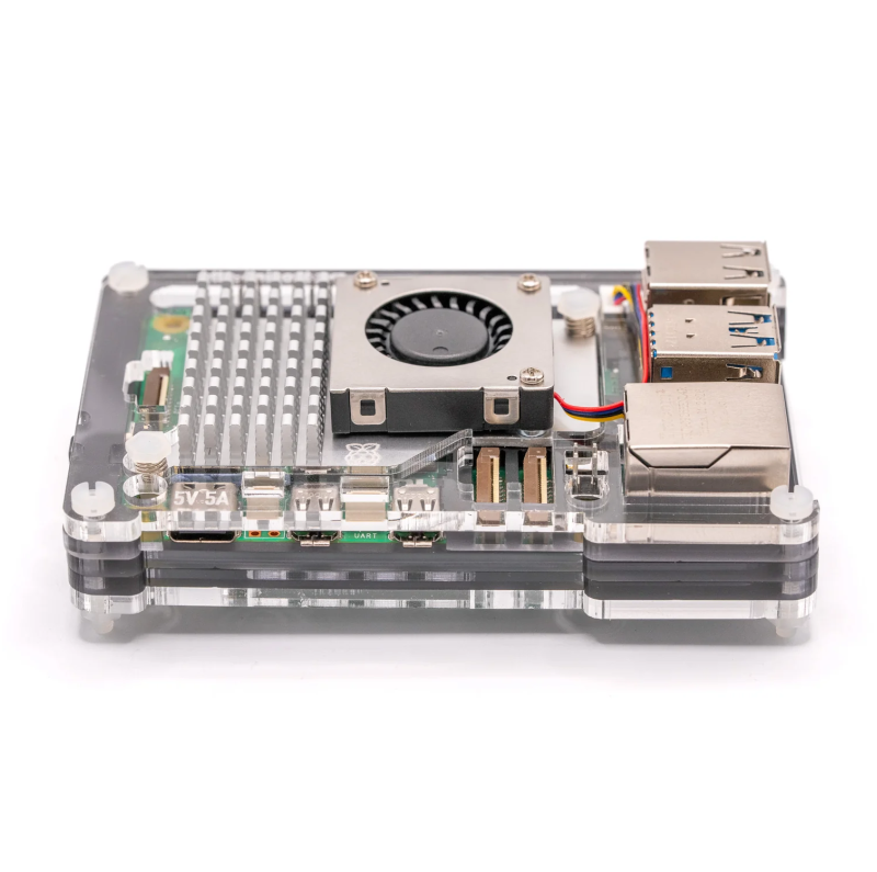 RPI CASE TR 19: Boîtier pour Raspberry Pi 5, tour, transparent chez  reichelt elektronik