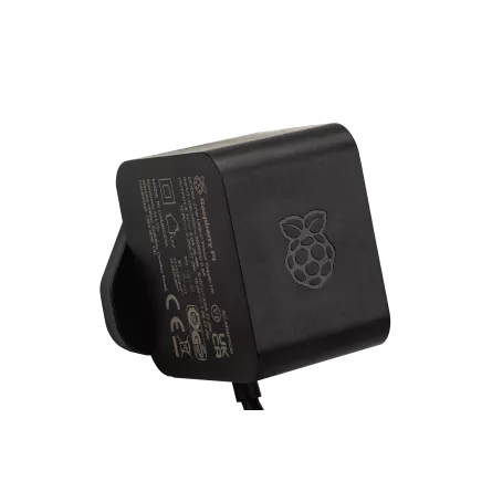 Bloc d'alimentation Raspberry Pi 27W USB-C couleur noir