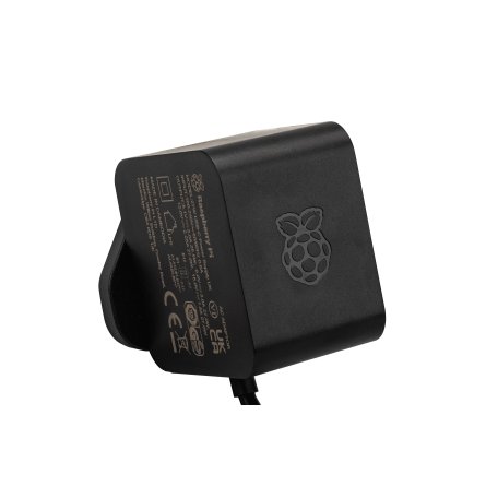 Bloc d'alimentation Raspberry Pi 27W USB-C couleur noir