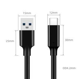 Câble USB 3 Type-C vers USB-A