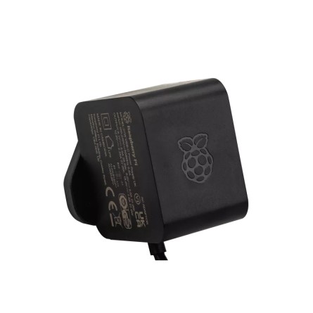 Official black Raspberry Pi 27W USB-C power supply for Raspberry Pi 5