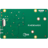 Vue inférieure du Pineboards AI pour Raspberry Pi 5