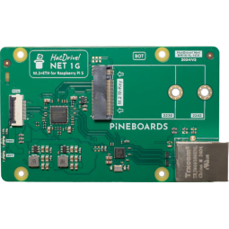 Vue supérieure Pineboards NET 1G pour Raspberry Pi 5