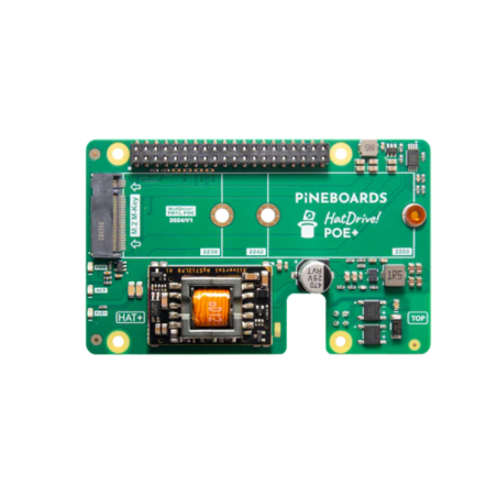 Pineboards POE+ pour Raspberry Pi 5 vue supérieure