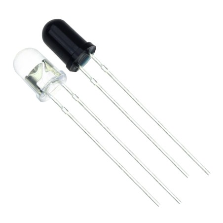 Lot de 4 led - 2 Émetteurs infrarouge 5mm et 2 diodes de récepteur