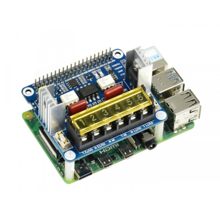 HAT triac 2 CH avec MCU, UART/I2C pour Raspberry Pi