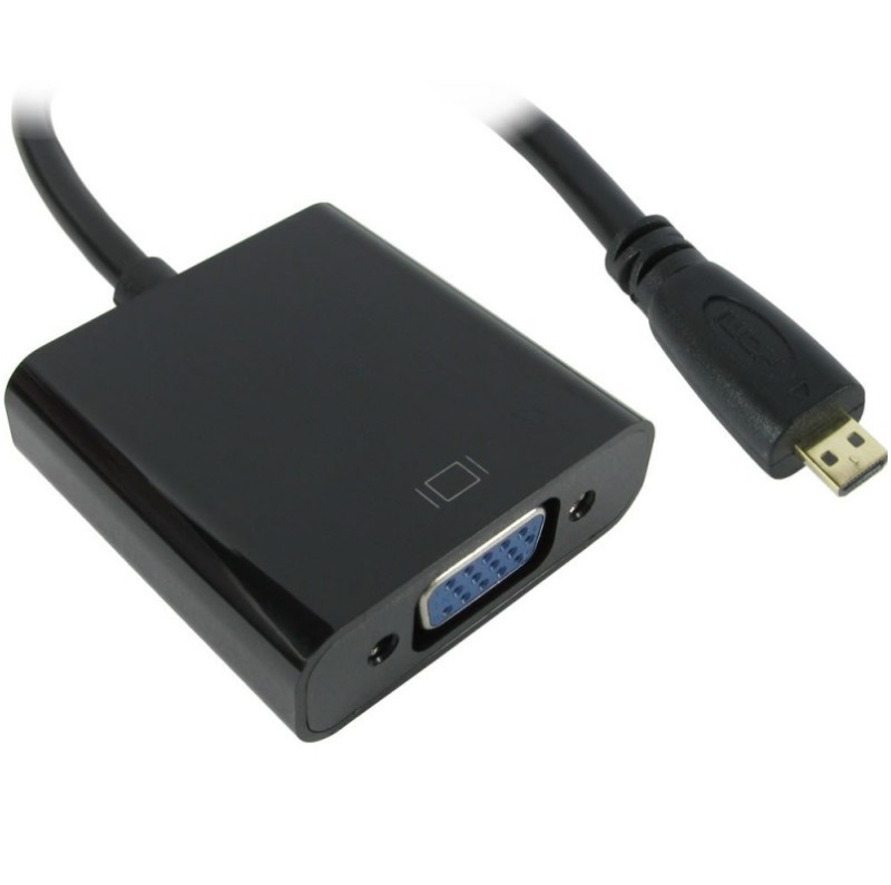 Adaptateur HDMI-VGA, Adaptateur de convertisseur vidéo Micro HDMI vers VGA  1080P pour Raspberry Pi 4B, avec Fonction [521] - Cdiscount Informatique